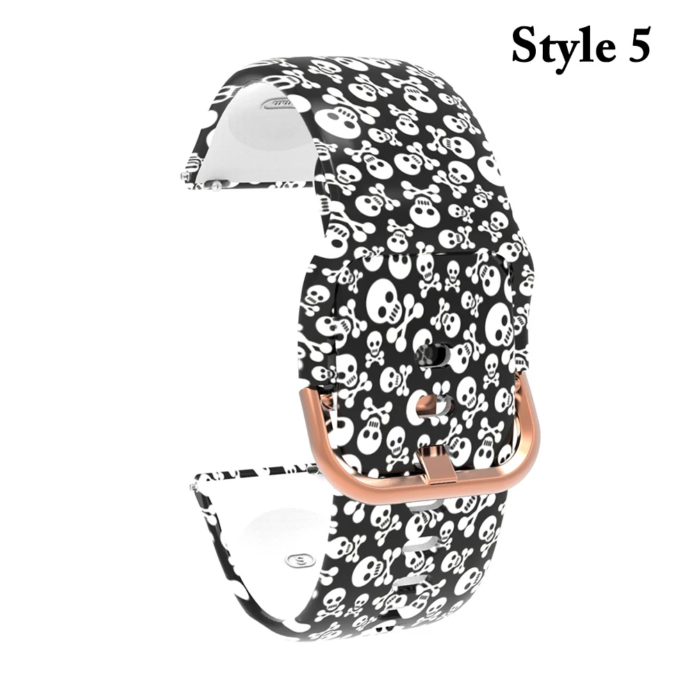 Style 5 Камуфляж Силиконовый ремешок для часов 20 мм для samsung Galaxy Watch Active/Active 2/42 мм с рисунком и на ремешке ремешок для смарт-браслета Amazfit Bip Lite - Цвет ремешка: Style 5
