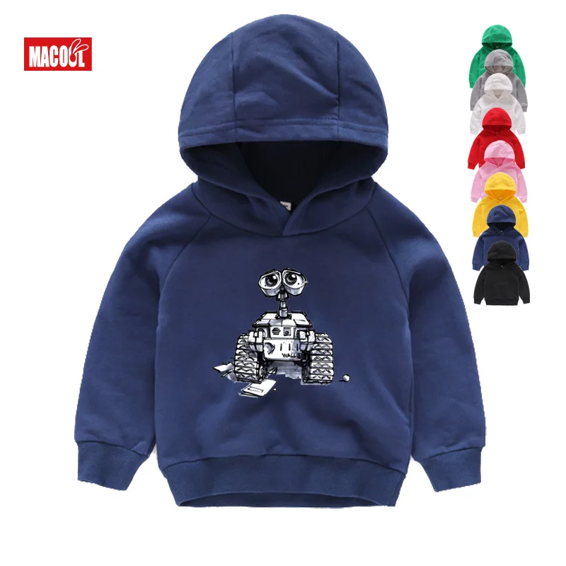 

Wall-E Eve Robot Couple Cartoon Funny Hoodies Gifts for Children New Breathable Hoodies & Sweatshirt Kids Long Sleeves 2T-8T