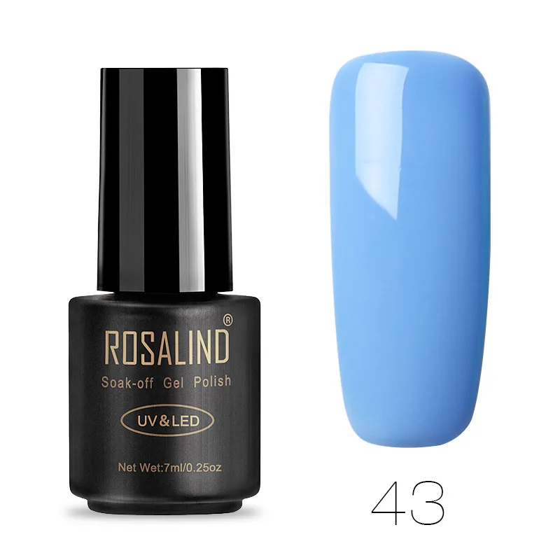 RA43 Polychrom Nagelkleber 7 мл полуперманентный замачивающийся салонный УФ-гель для ногтей лак для ногтей верхнее Базовое покрытие необходимые гель-лаки - Цвет: RA43
