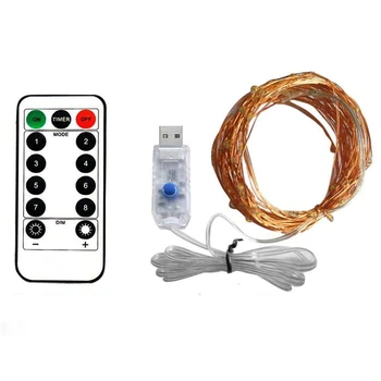 

New USB Remote Control Led Light LED Strings Copper Wire Fairy Lights Christmas Wedding Party Year Decoration