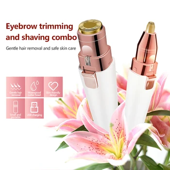 

1pc Electric Eyebrow Trimmer Makeup Painless Eye Brow Epilator Mini Shaver Razors Portable Facial Hair Remover For Women