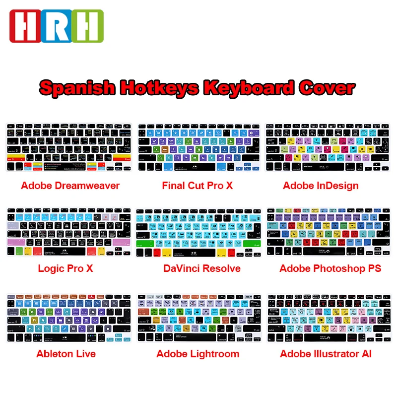 HRH Spanish Avid Pro Tools premium Pro CC ярлыки силиконовая клавиатура кожи для Macbook Air 13 ''Pro 13'' 15 ''17'' с retina