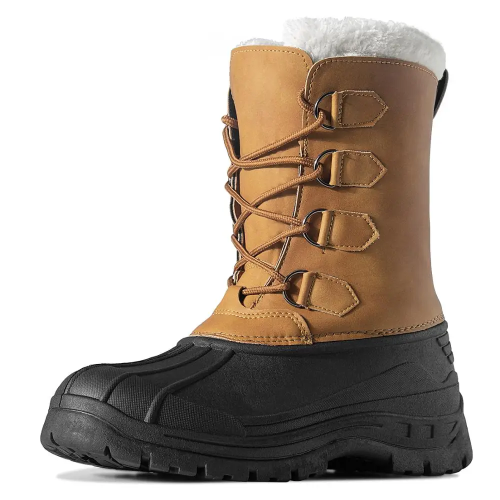 MARSON/мужские зимние ботинки; уличные водонепроницаемые Нескользящие теплые зимние ботинки на меху; мужская обувь на шнуровке; обувь на