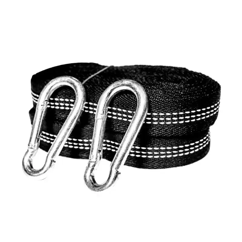 2pcs 2M belts Портативный Открытый Кемпинг гамак с москитной сеткой парашют тканевая палатка альпинизмом путешествия выживания Охота Спящая кровать - Цвет: 2pcs 2M belts