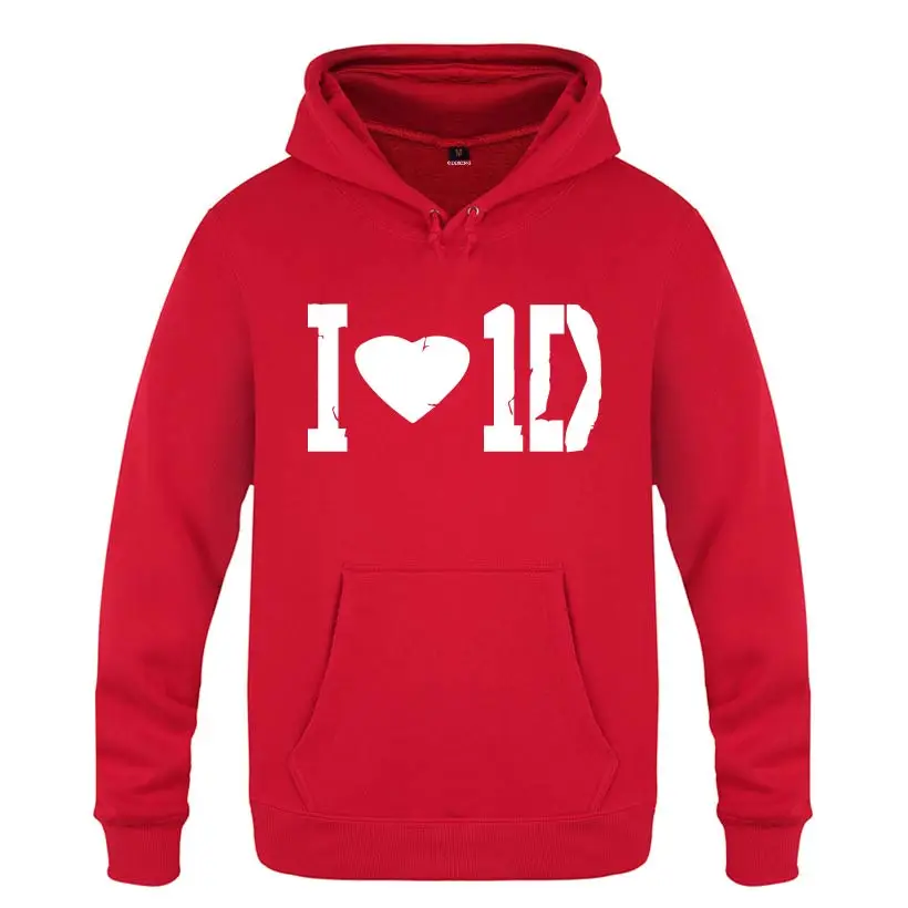 HOY BAT I Love 1D-One Direction Rock толстовки для любителей музыки мужские с капюшоном флисовый пуловер толстовки - Цвет: HOY BAT