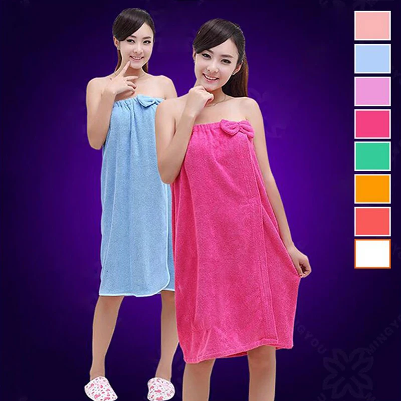 Женское банное полотенце с бантом 120x80 см|wearable towel|bath towelbath towels fashion |