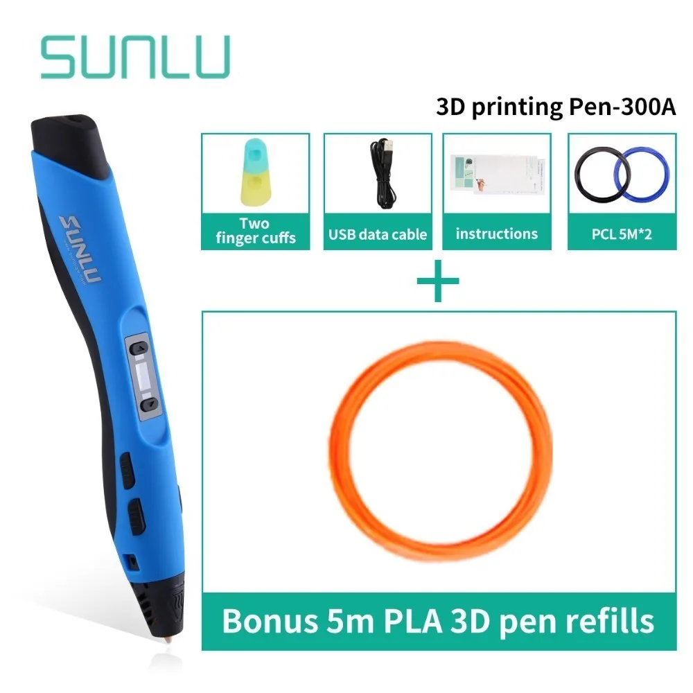 SL-300A ручка для 3d-печати с поддержкой пла/АБС/PCL нити с регулируемой температурой 3D Ручка для рисования безопасная для детского рисования
