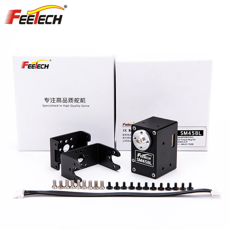 Feetech SM45BL полностью металлический 45 кг Магнитный код HV 24 в 360 градусов RC DIY