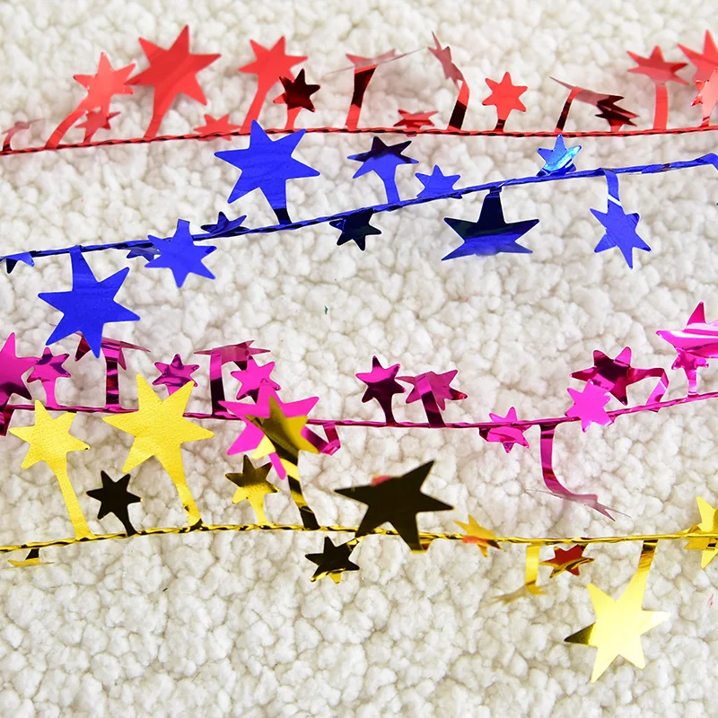 

7.5m Christmas Tree Ornaments Decorations Ribbon Color iron wire Vine bar Hanging Door For Home Party Supplies Gift C1436 a