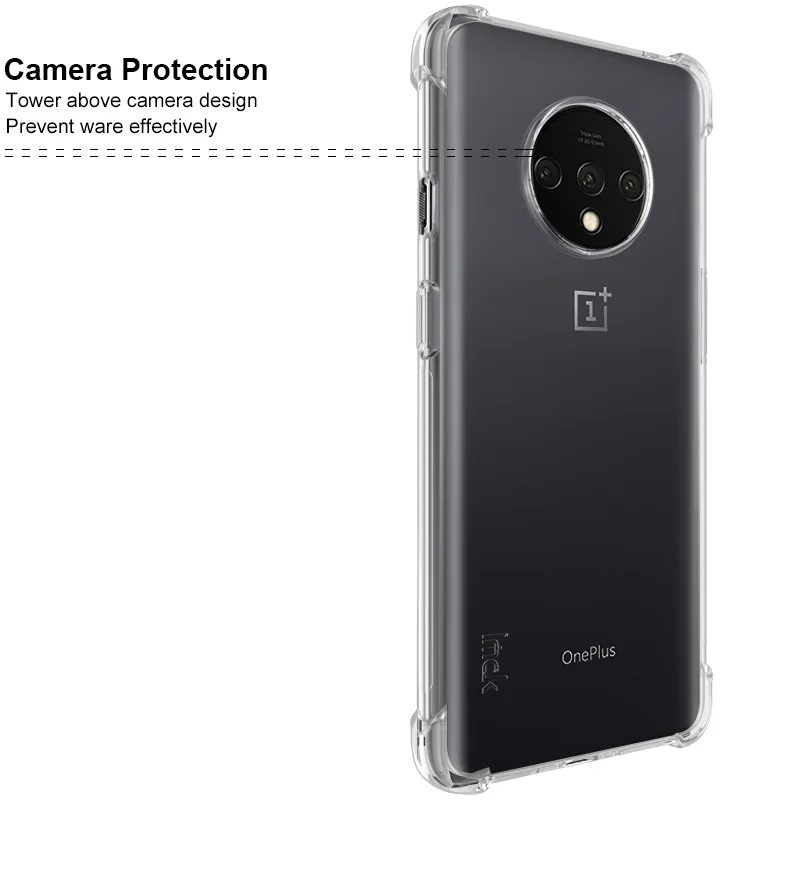 Для Oneplus 7t чехол IMAK облегающий чехол для Oneplus 7t против падения защита, подушка безопасности Чехол из мягкого ТПУ для Oneplus 7t