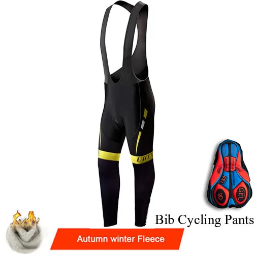 Cycling Bib Pants Uhtxhu теплый брючный сарафан для велоспорта зимние термальные брюки для горного велосипеда велошорты Coolmax 9D гелевые штаны для велоспорта - Цвет: Cycling Bib Pants