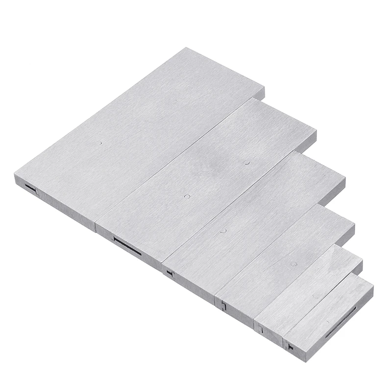 

6Pcs 3/8 To 2-1/4 Inch Adjustable Parallel Block Set Precision Steel Parallel Gauge Block Measurement Lathe Tools