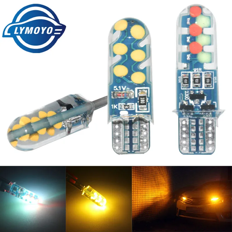 2 шт. Автомобильные светодиодные лампы T10 w5w 194 12SMD|Сигнальная лампа| |