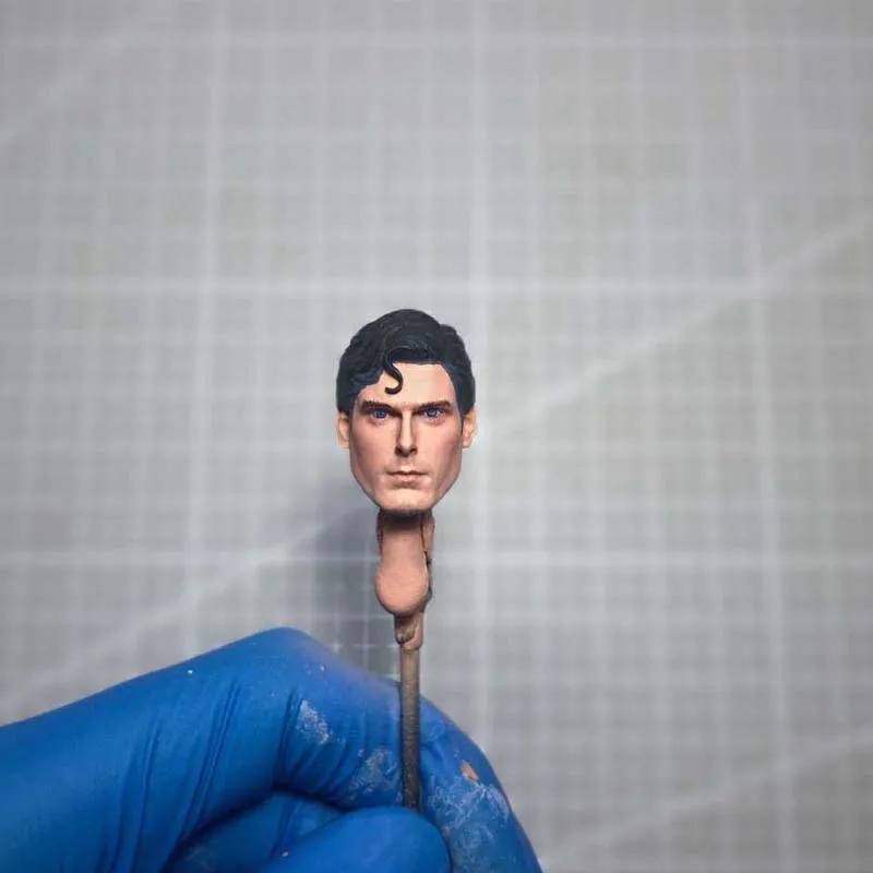 Custom 1/6 Superman Christopher Reeve Head Sculpt fit 12'' Male Body 