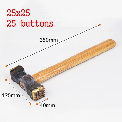 Сплав молоток размер 25x25/16x16/9x16 Кнопка кувалда молоток с деревянной ручкой сколов бит для камня, цемента бетона - Цвет: wood handle 25x25