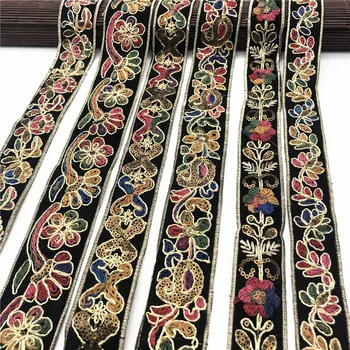 

1 Yard Embroidered Lace Trim Polyester Lace Applique Ribbon DIY Handmade Webbing Sewing Dress Clothes Supplies Decor