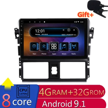 

10.1" 4G RAM 8 cores Android Car DVD GPS Navigation For Toyota Vios YARIS 2014 2015 2016 audio stereo car radio headunit wifi