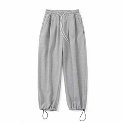Oversize Sweatpant Men Spring Summer Straight Trouser Solid Jogger Loose Tracksuit Jogging Pants Boy Clothing 2023 4XL 5XL