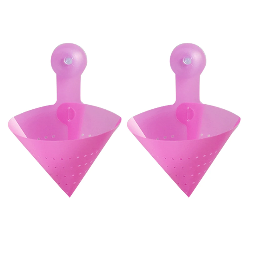 Pink 2PCS Складной фильтр простой самостоящий стопор для раковины кухонный анти-блокирующий сливной фильтр 66CY - Цвет: Pink 2PCS
