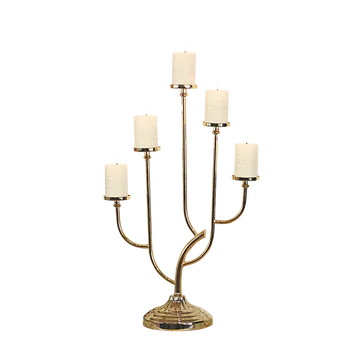 

Nordic Gold Candle Stand Decor Candlestick Table Centerpiece Luxury Romantic Wedding Living Room Centro De Mesa Ornaments FC244