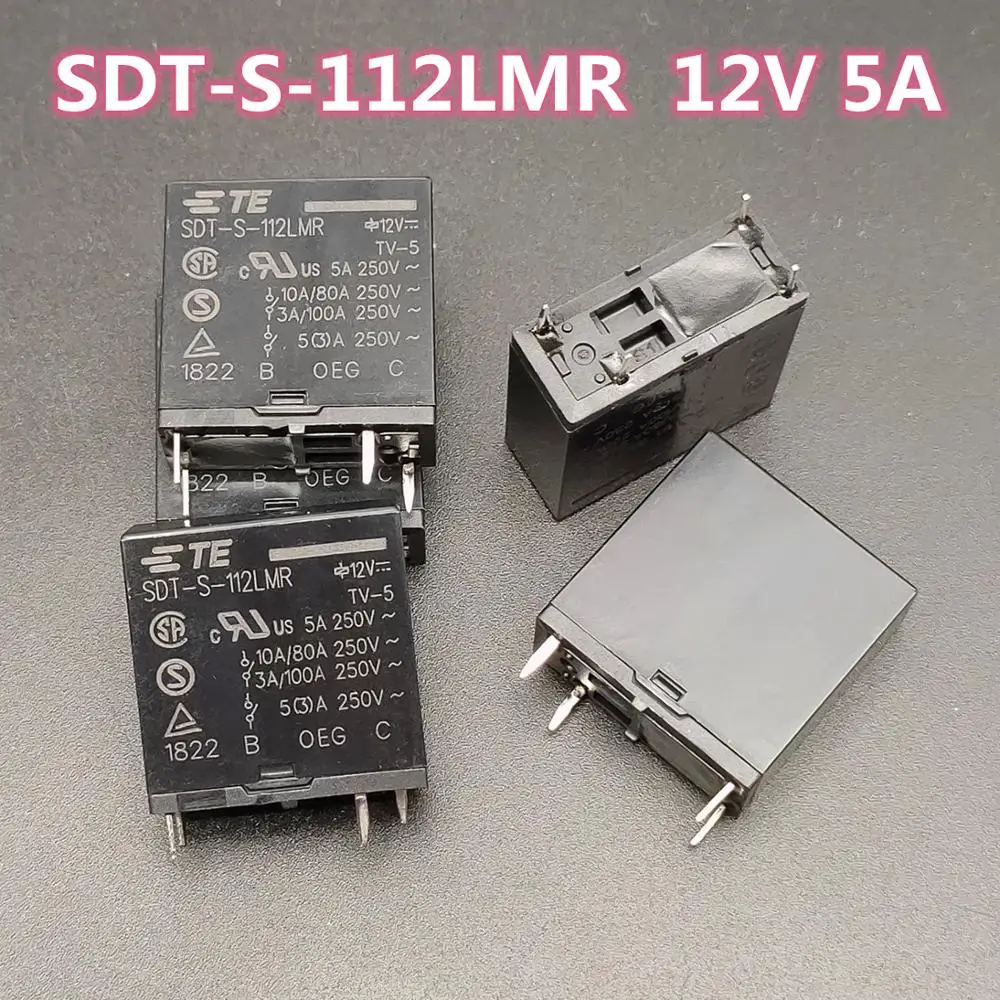 5PCS OEG SDT-S-112DMR Power Relay 4 Pins 12VDC 10A