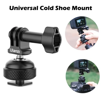 

Ulanzi GP-6 Universal Cold Shoe Mount Base 360 Adjustable Ballhead Adapter With 1/4 Screw For GoPro 9/8/7 Max Camera Accessories