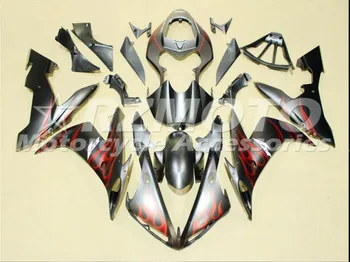 

New ABS Molding motorcycle Fairings kits Fit For Yamaha YZF-1000-R1 2004 2005 2006 04 05 06 Fairing bodywork set red flame black