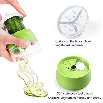 

Slicer Chopper Stainless Steel Carrot Cucumber Vegetable Spiral Blade Cutter Tool