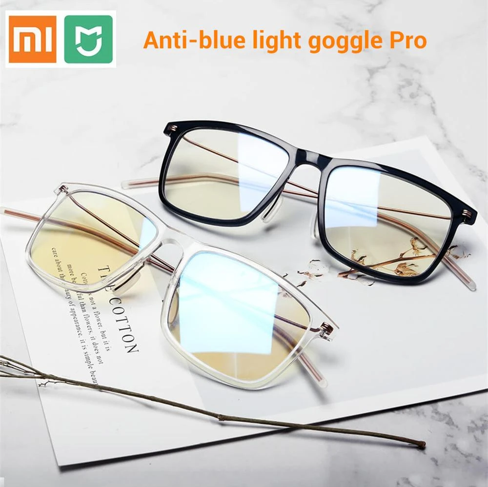  Xiaomi Mijia Anti-blue Light Goggle Glasses Pro 83% Blue Blocking Rate Minimal Design Double-sided Oil Resistance 