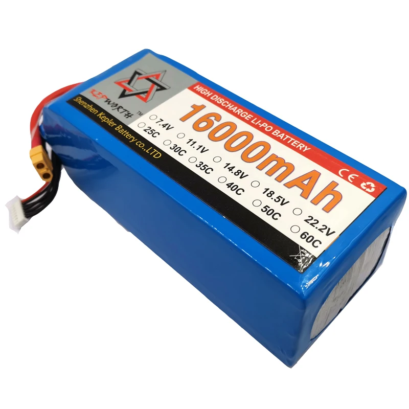6S 22,2 V RC Lipo батарея 16000mAh 25C Высокая емкость для вертолета Дрон самолет автомобиль игрушка RC Li-Po батарея высокой мощности