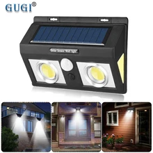 25/37/50/62 светодиодный COB Открытый Солнечный садовый светильник Водонепроницаемый движения Сенсор светодиодный Солнечный настенный светильник безопасности светильник ing для внутреннего двора