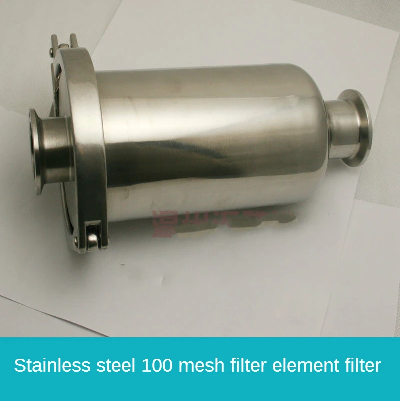 Filtre de tuyau sanitaire en acier inoxydable 304, effet miroir intérieur  et extérieur, élément filtrant en maille 100, triple pince | AliExpress
