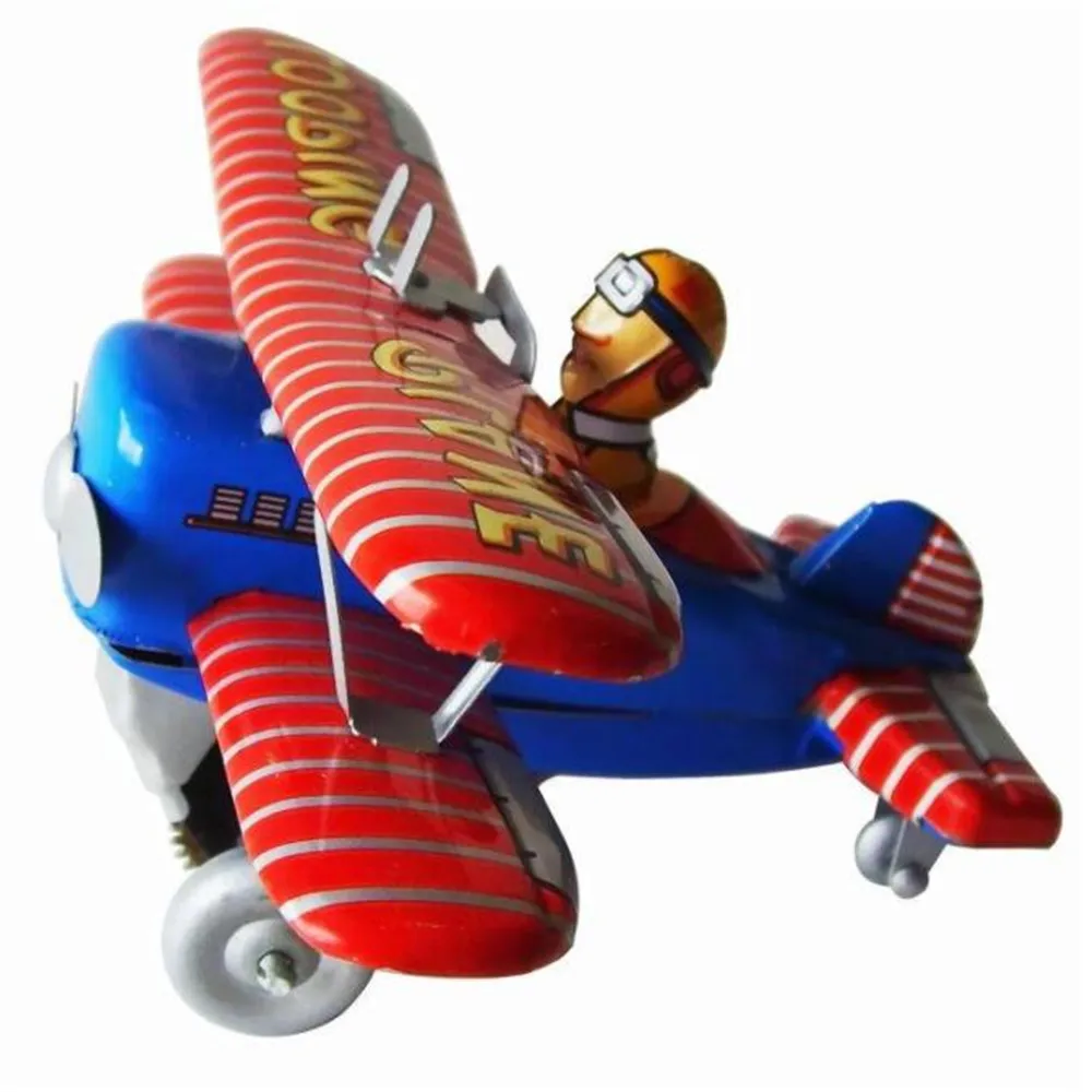 Винтажная ретро-коллекция Looping Plane оловянные игрушки классический заводной ветер самолет оловянная игрушка для взрослых детей коллекционный подарок
