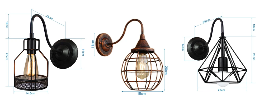 Industrial Vintage LED Wall Light