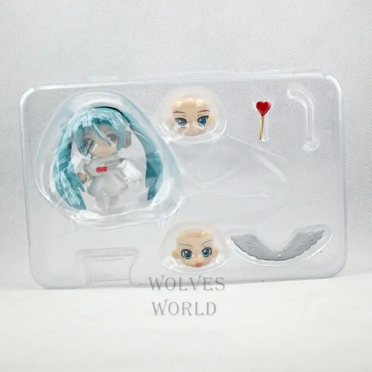 Волк аниме милый глина белый Ангел Hatsune красиво в коробке