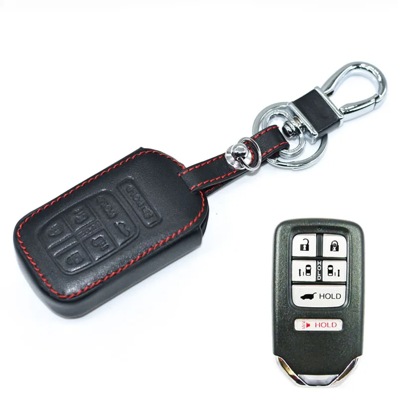 Кожаный чехол для ключей автомобиля для Honda Accord Civic Pilot CRV Pilot Авто дистанционный брелок крышка брелок защитная сумка