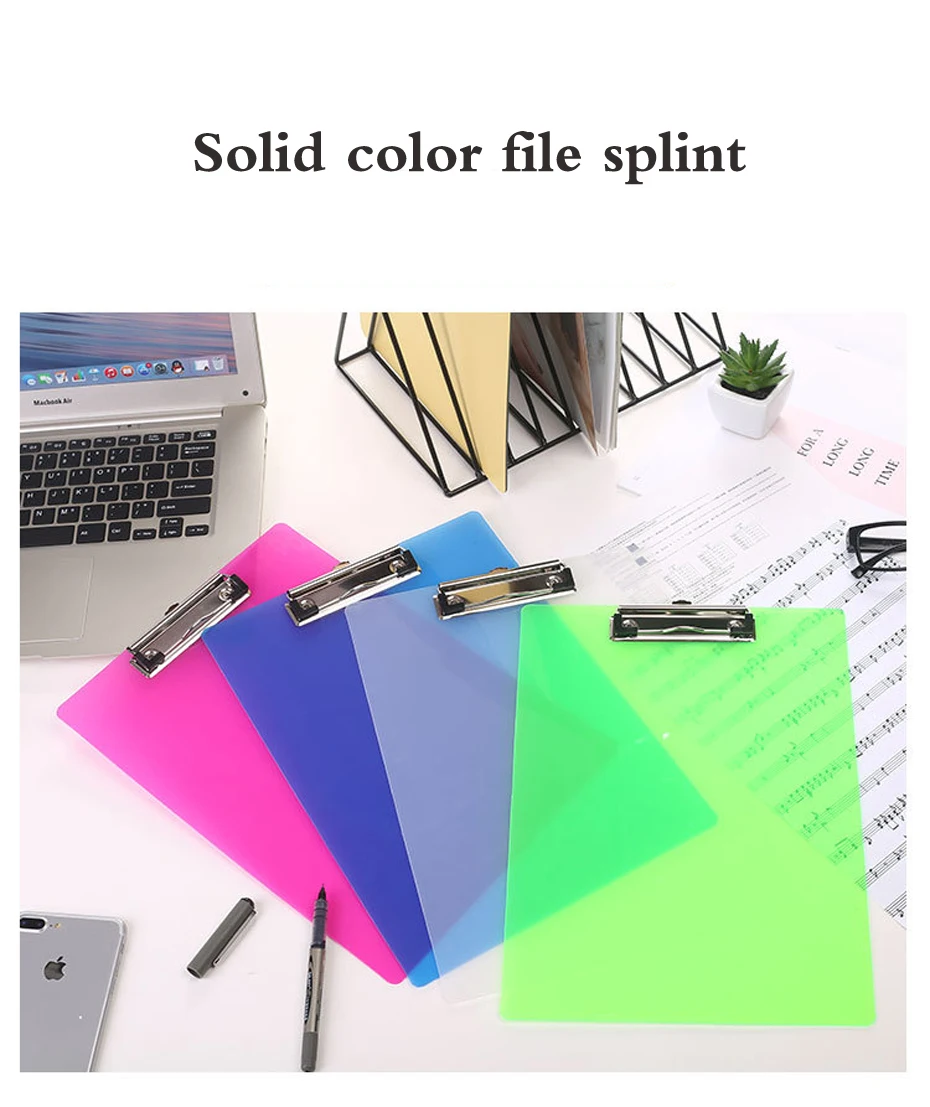 Single board clip A4 plastic board folder folder board writing pad board writing board multi-function hanging menu clip splint