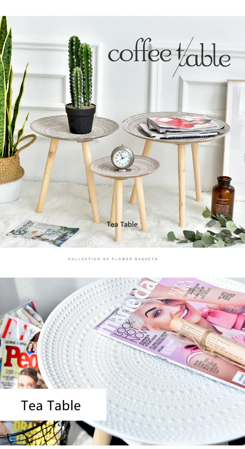 Простой стиль чайный журнальный столик столы для гостиной домашняя кровать-стол Комбинированные Украшения