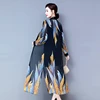 TingYiLi Summer Cardigan Long Chiffon Blouse Shirt Korean Elegant Long Sleeve Ethnic Print Kinomo Cardigan Women 4