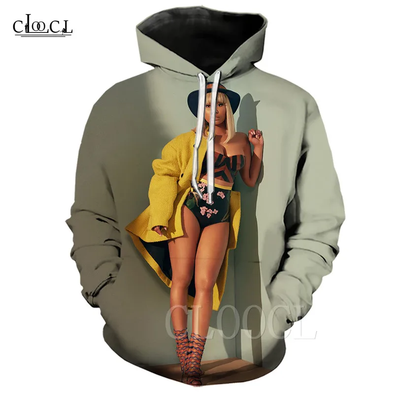 Nicki Minaj, мягкая, теплая, певица, 3D, с капюшоном, с принтом, для женщин/мужчин, повседневная, крутая, с длинным рукавом, с принтом, толстовки, с капюшоном, модная одежда унисекс