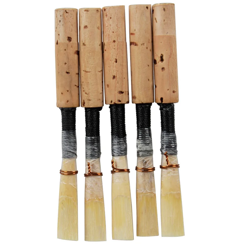 5PC Oboe Reeds, Medium Soft Handmade Oboe Reeds Musical Instrument Part with Plastic Box