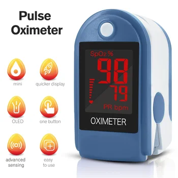 

Fingertip Pulse Oximeter Mini SpO2 Monitor Oxygen Saturation Monitor Pulse Rate Measuring Gauge Device 5s Rapid Reading