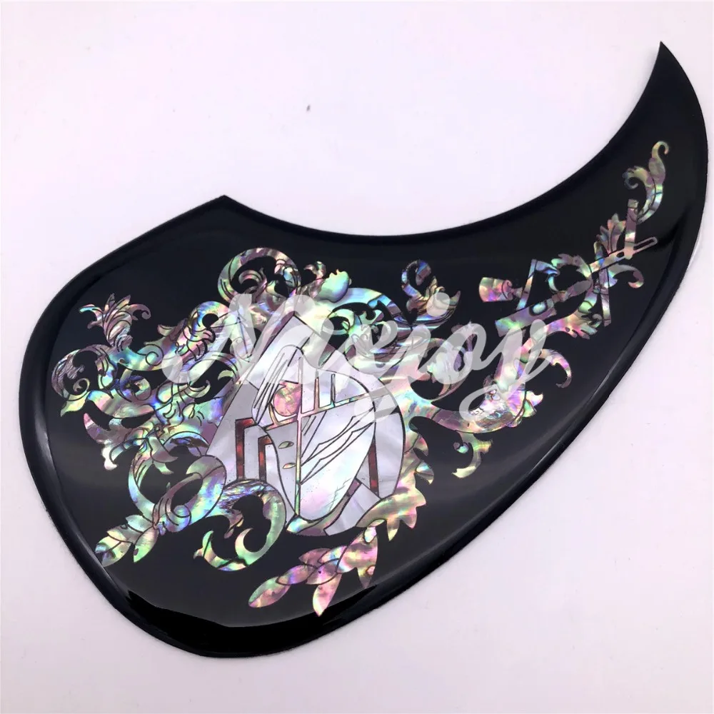 Новинка 2 мм толщина Акустическая гитара pick guard, инкрустация абалона pick-guard толстые целлюлоидные накладки, с самонаклейкой
