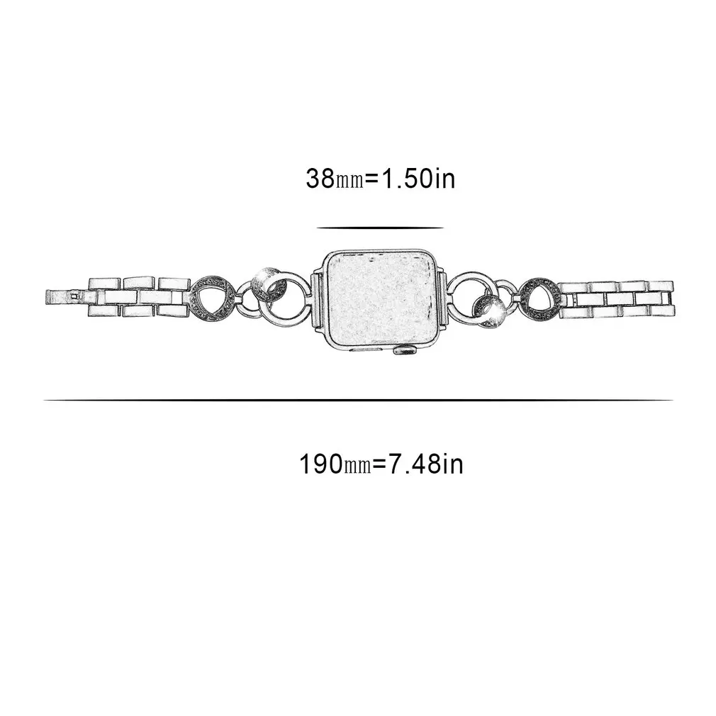 Ремешок для Apple Watch Band 38 мм ремешок из нержавеющей стали с бриллиантами для Apple Watch Band Series 1 2 3 4 38 мм браслет-цепочка