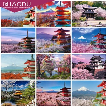 

Miaodu Diamond Painting Mount Fuji In Japan 3D Full Square Drill Sale Diamond Embroidery Landscape Handicraft Handmade Gift