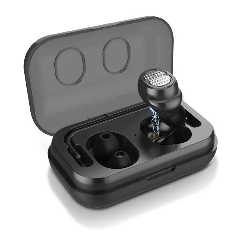 Single ear black Touch стерео Bluetooth 5,0 гарнитура Спорт на открытом воздухе, фитнес мини наушники TWS беспроводные Bluetooth наушники с одним ухом для телефонов - Цвет: Single ear black