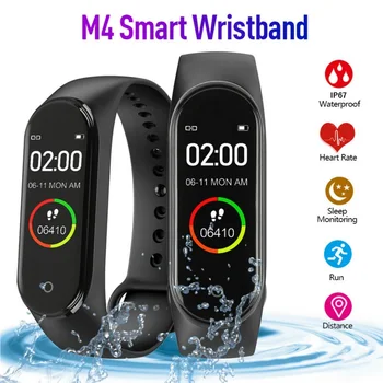 

M4 Smart Sport Bracelet Wristband Blood Pressure Heart Rate Monitor Pedometer Bluetooth 4.0 Smart Watch Waterproof Fitness Band