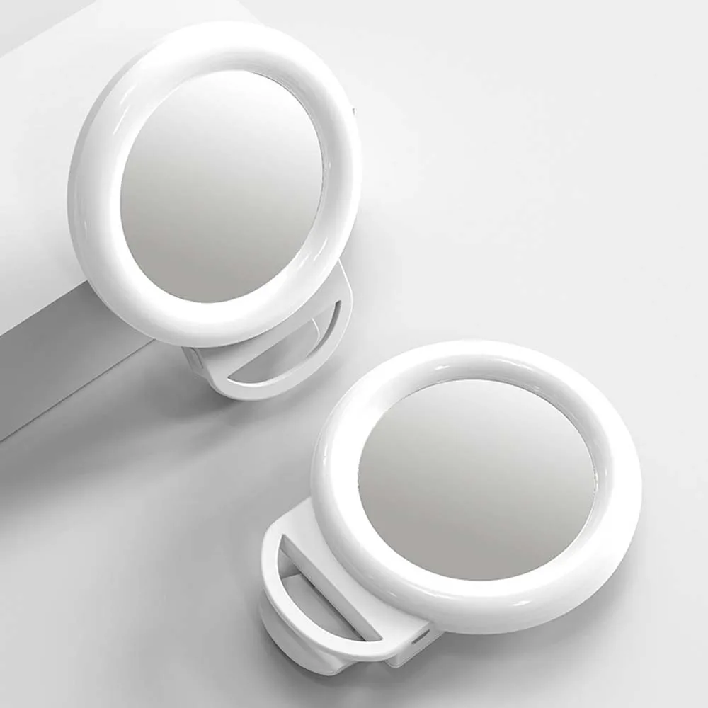 LED Selfie Ring Novelty Light Ring Clip For Cell Phone Photo Lamp celular backlight for phone 8