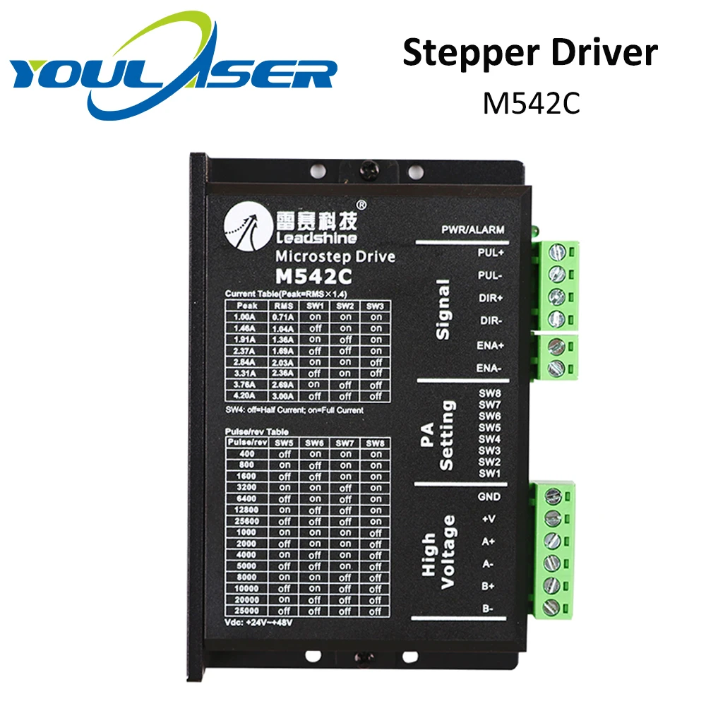 Двухфазный шаговый драйвер YOULASER Leadshine M542C 20-50 В переменного тока 1 0-а |