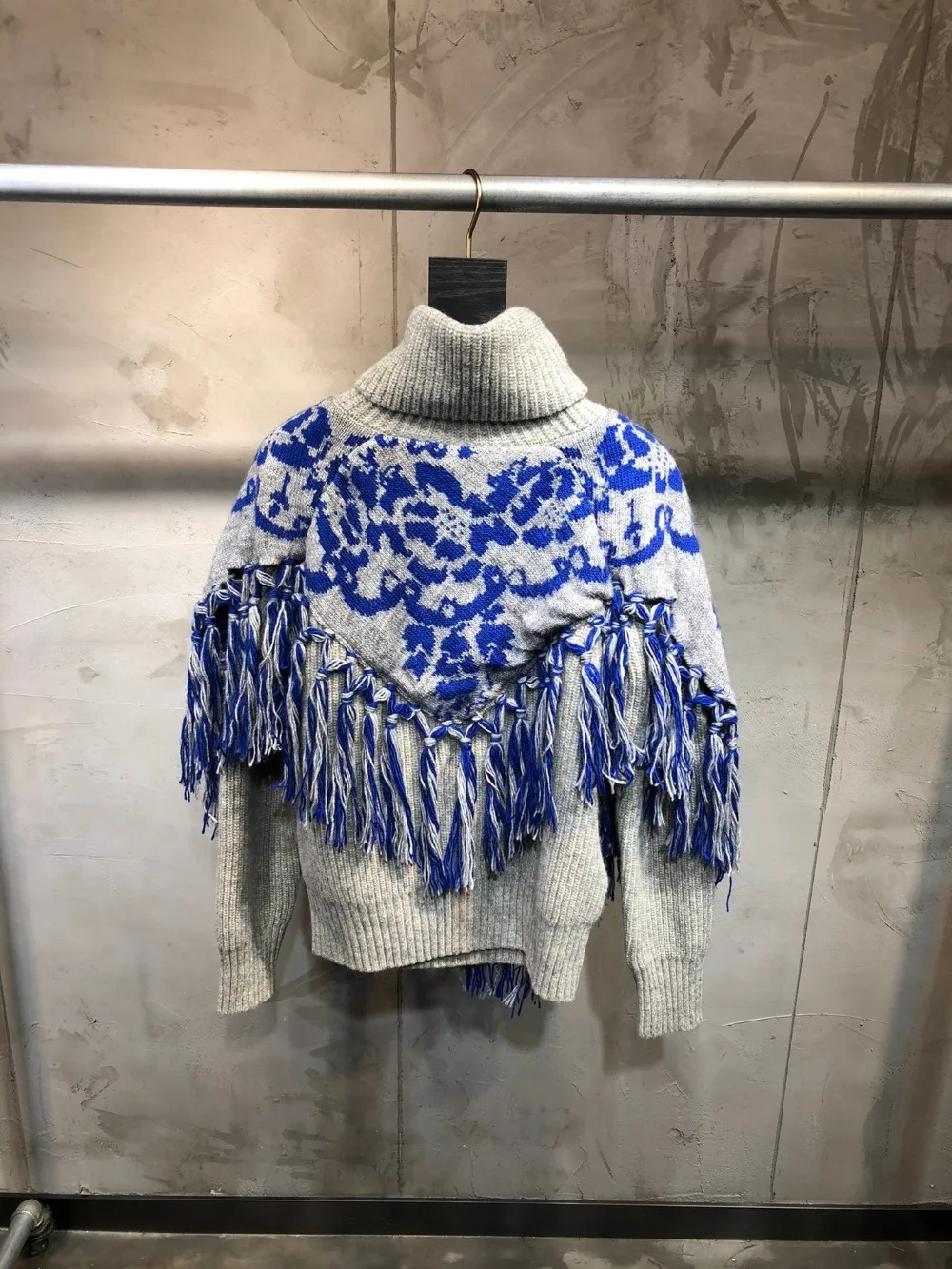 12,9 Новинка, свитер с кисточками контрастного цвета, модный свитер высокого класса, Классический пуловер с имитацией шали, свитера